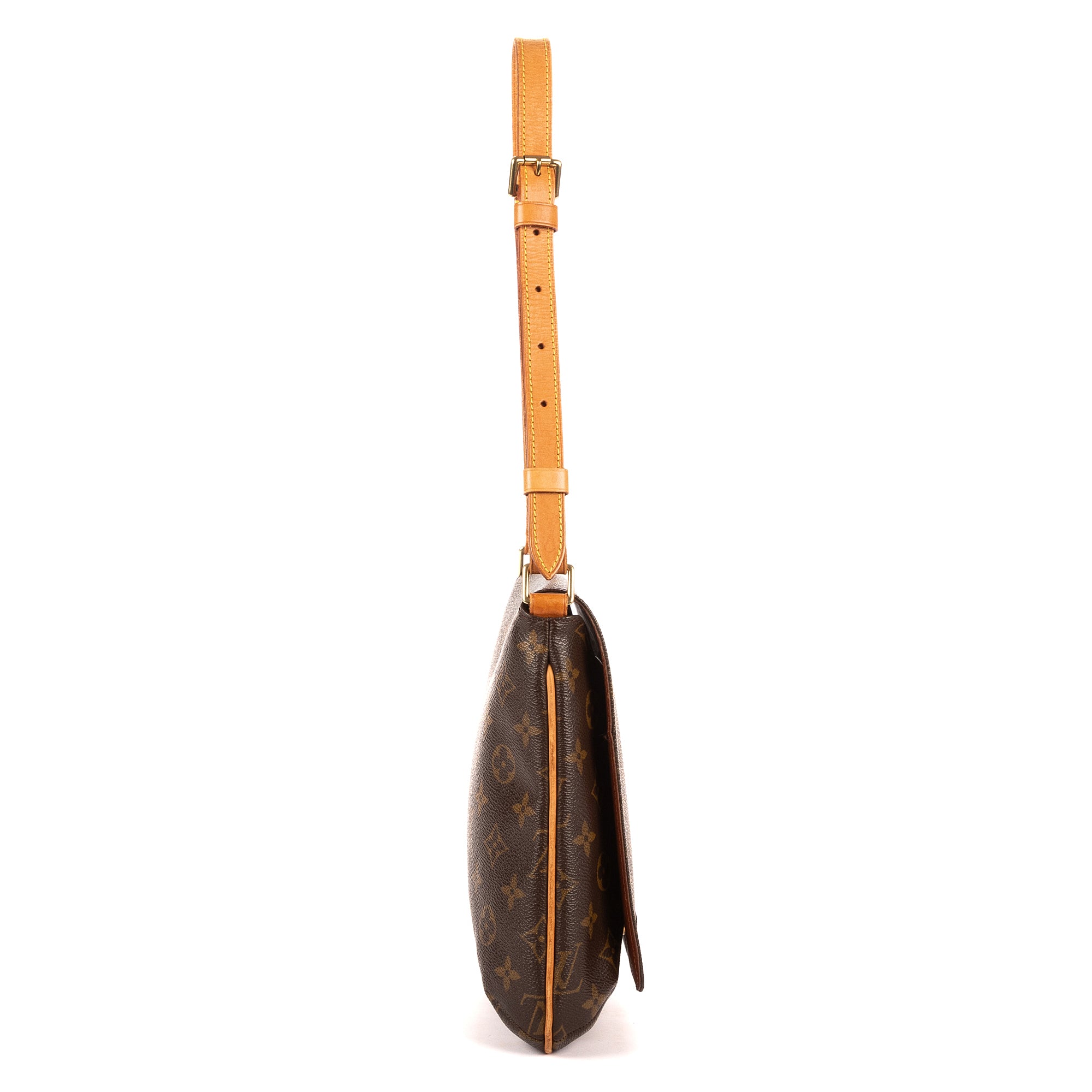 Bandolera Musette Salsa de lona Monogram marrón