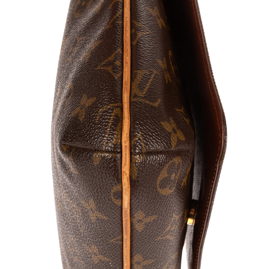 Bandolera Musette Salsa de lona Monogram marrón