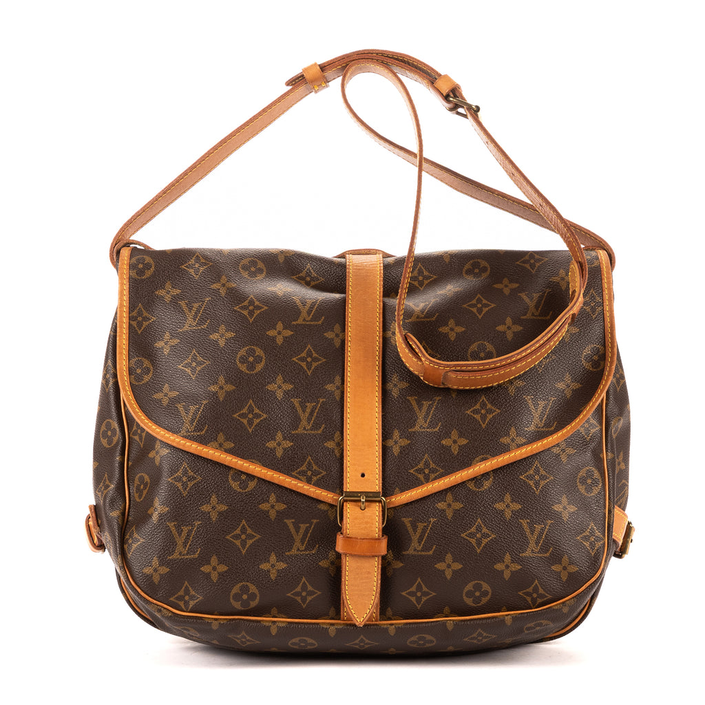 Bolso de hombro Saumur GM Lona Monogram Marrón