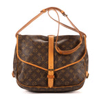 Bolso de hombro Saumur GM Lona Monogram Marrón