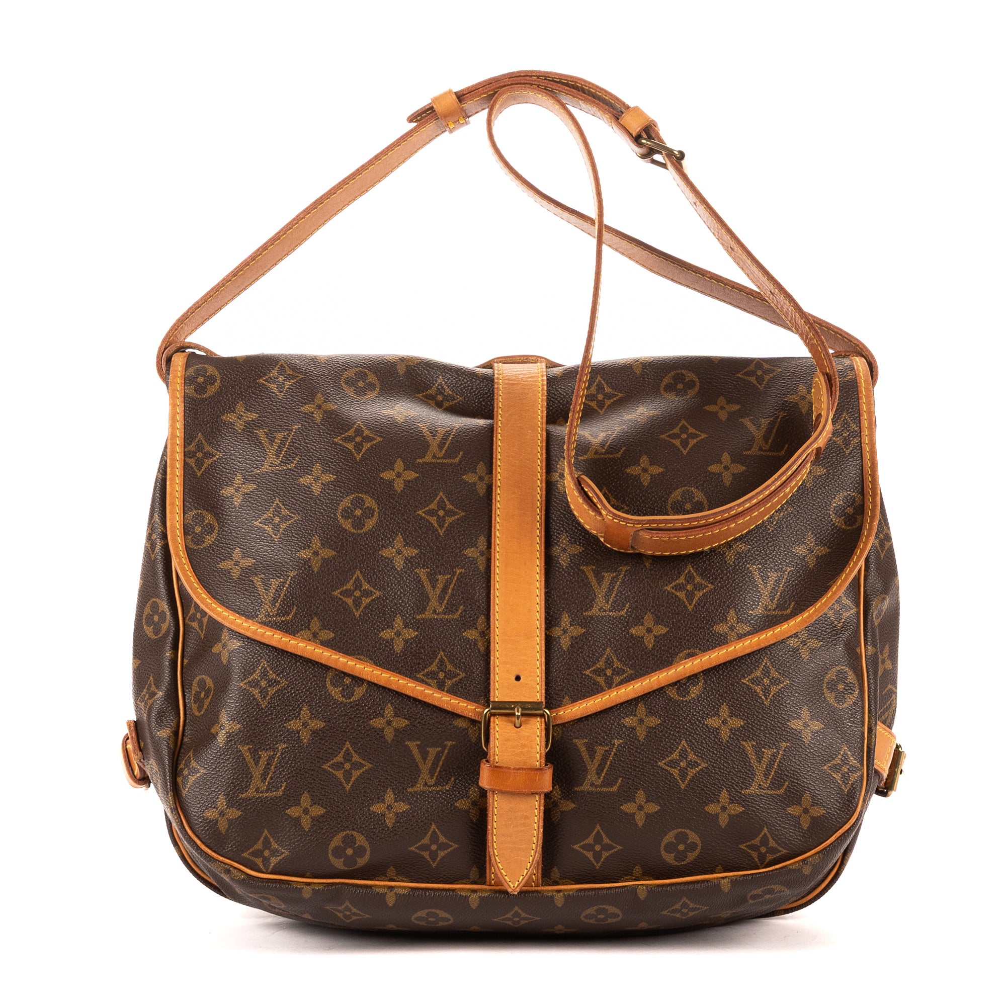 Bolso de hombro Saumur GM Lona Monogram Marrón