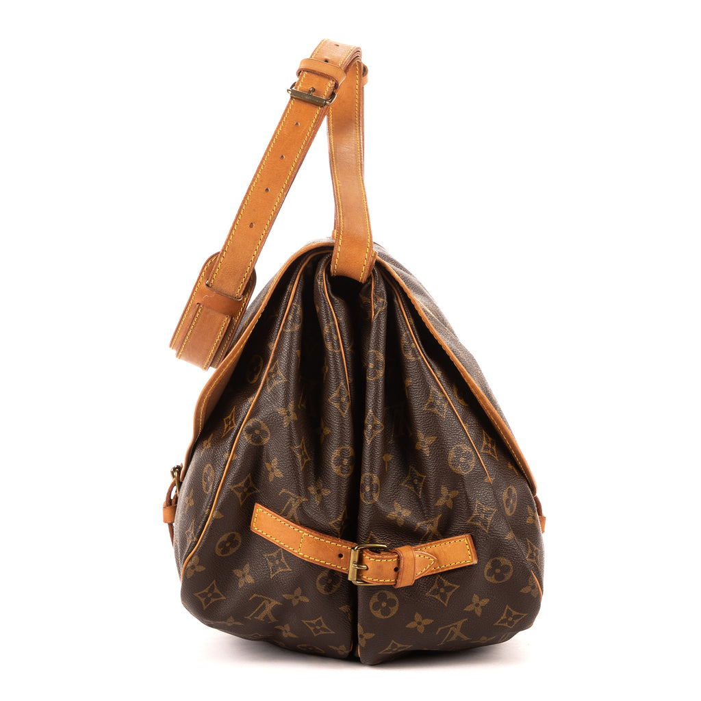 Bolso de hombro Saumur GM Lona Monogram Marrón