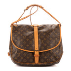 Bolso de hombro Saumur GM Lona Monogram Marrón