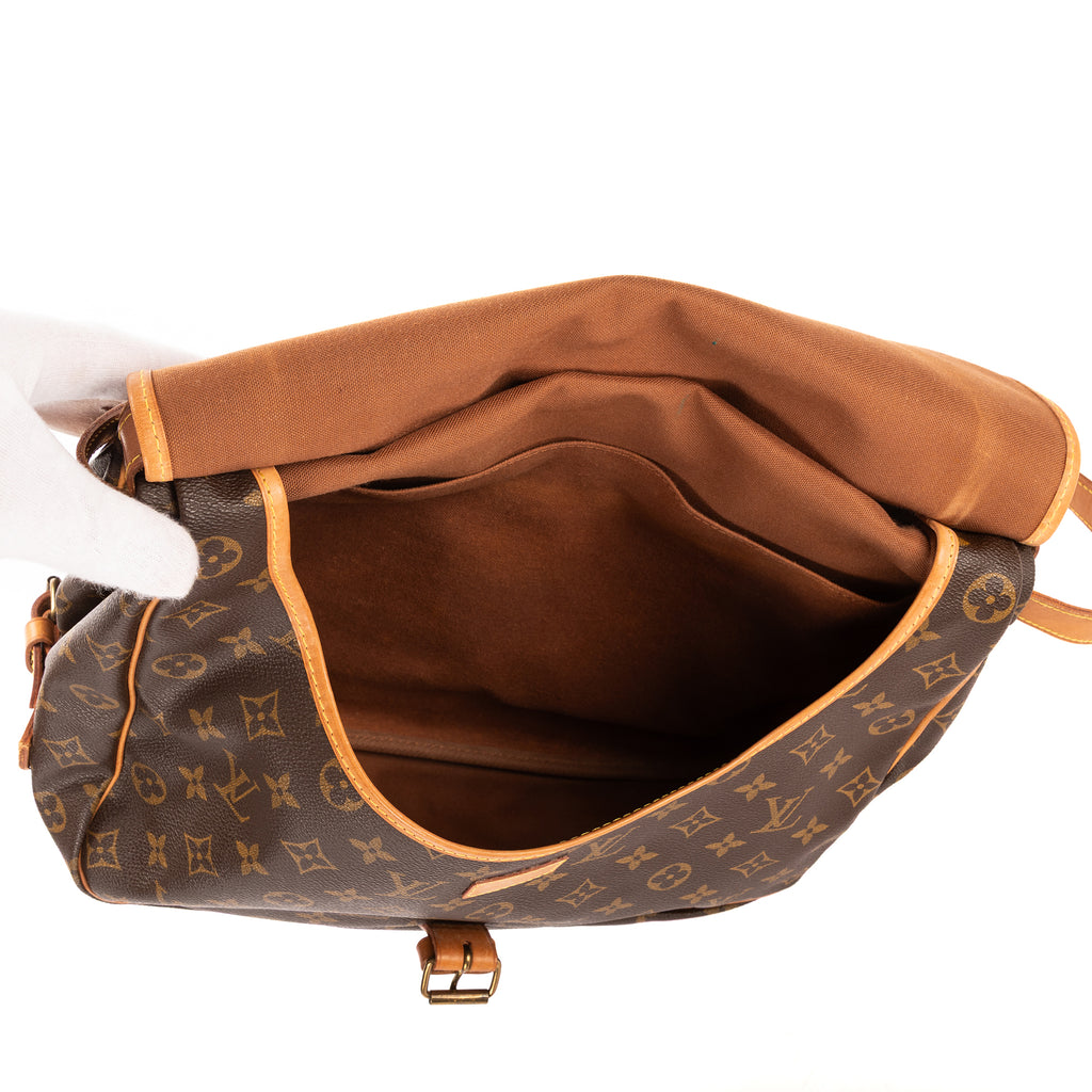 Bolso de hombro Saumur GM Lona Monogram Marrón