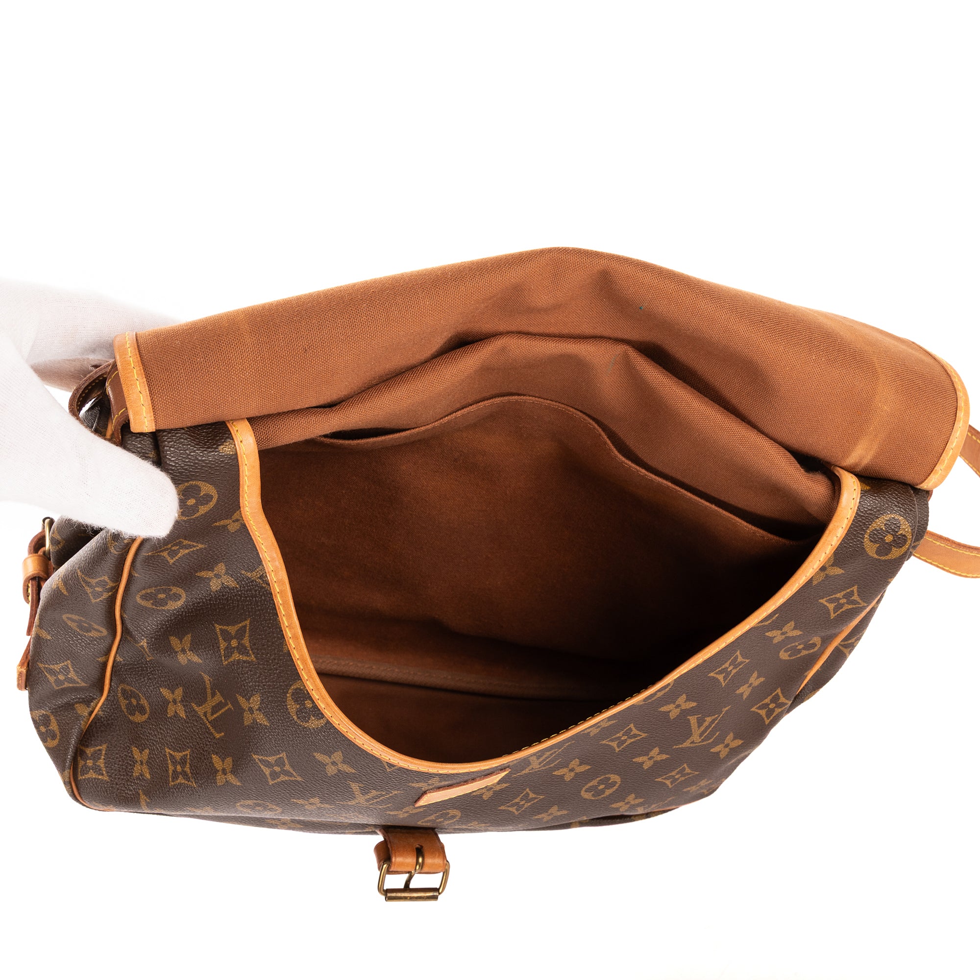 Bolso de hombro Saumur GM Lona Monogram Marrón