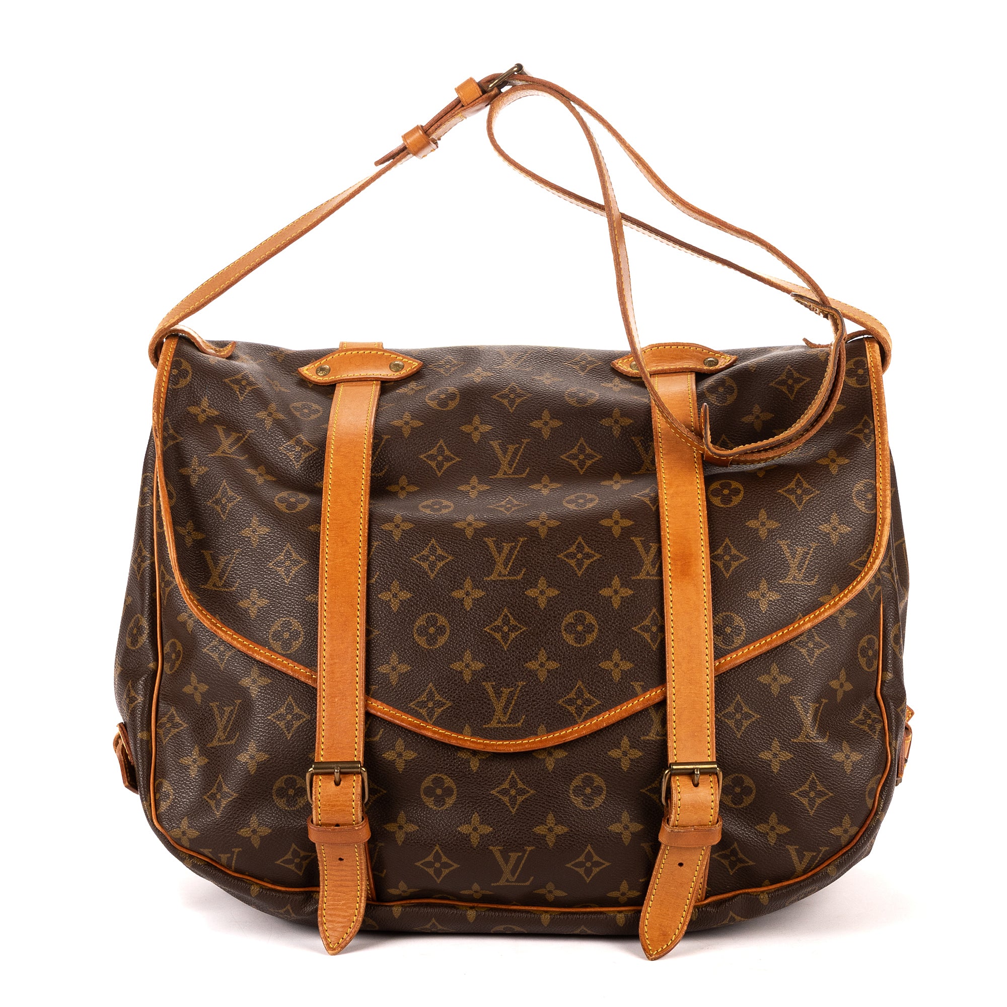 Louis Vuitton - Saumur à double sangle - Marron