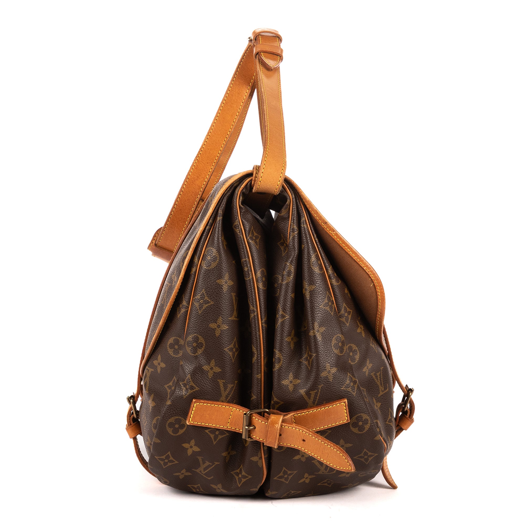 Louis Vuitton - Saumur à double sangle - Marron