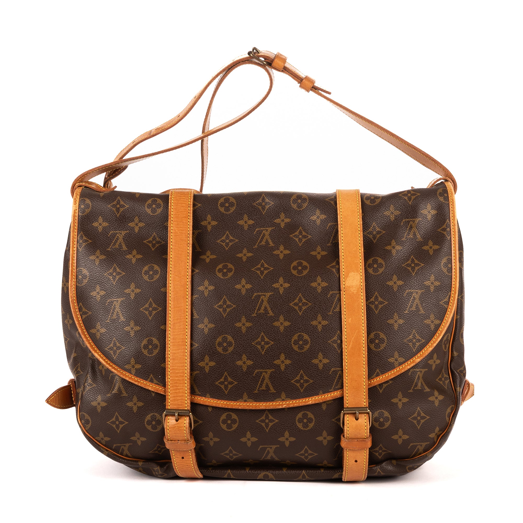Louis Vuitton - Saumur à double sangle - Marron