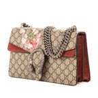 Bolso de Hombro Dionysus Pequeño Beige Lona Revestida Supreme con Estampado Floral