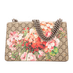 Bolso de Hombro Dionysus Pequeño Beige Lona Revestida Supreme con Estampado Floral