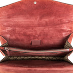 Bolso al Hombro Dionysus Blooms Pequeño en Lona Recubierta Supreme Beige con Estampado Floral