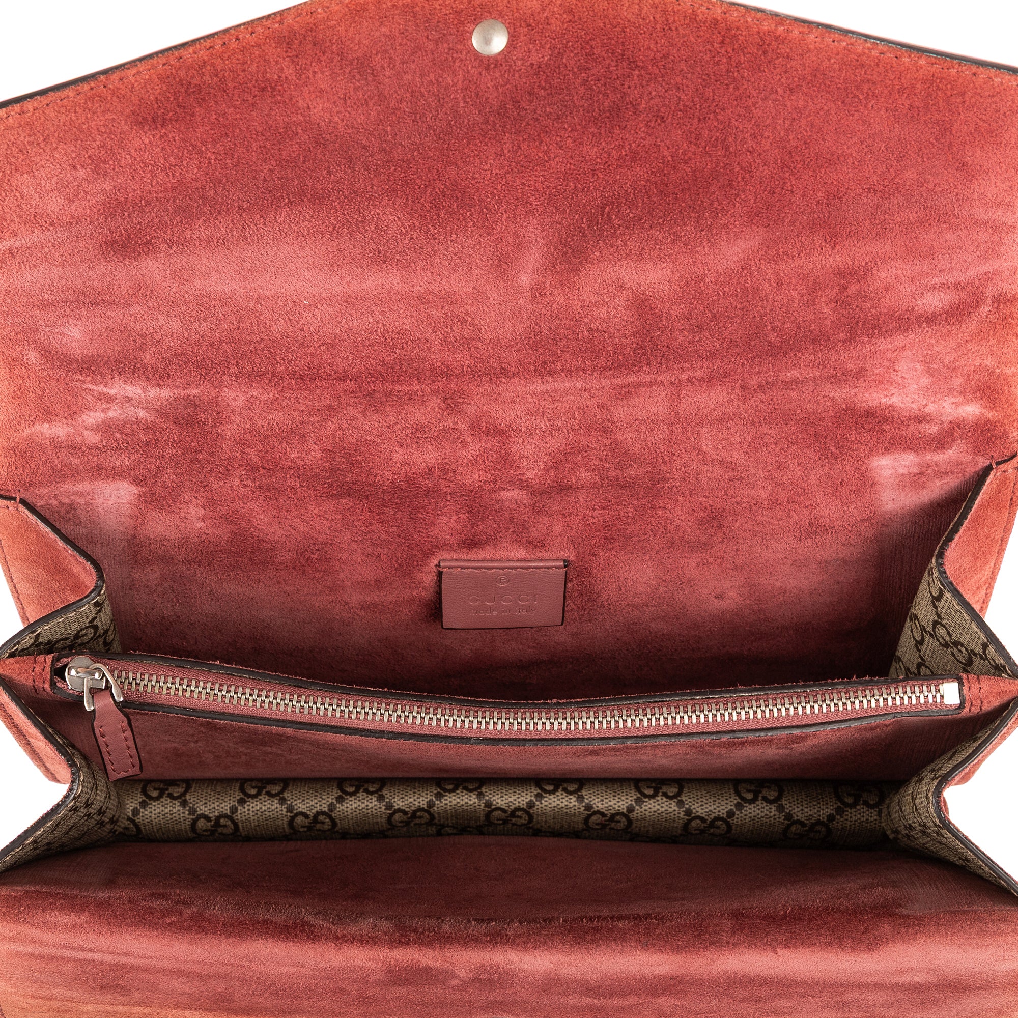 Bolso al Hombro Dionysus Blooms Pequeño en Lona Recubierta Supreme Beige con Estampado Floral