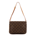 Bolso de Hombro Musette Tango Lona Monogram Marrón