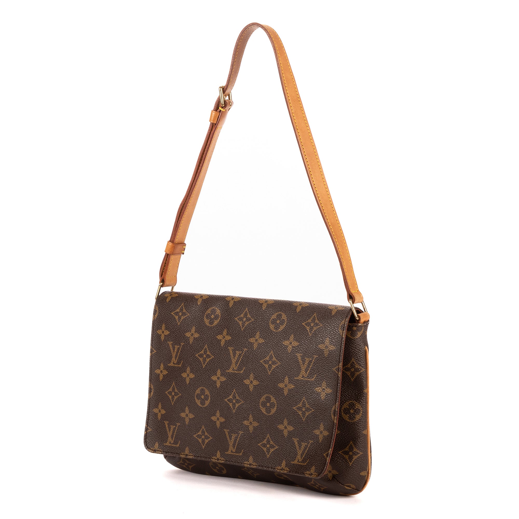Bolso de Hombro Musette Tango Lona Monogram Marrón