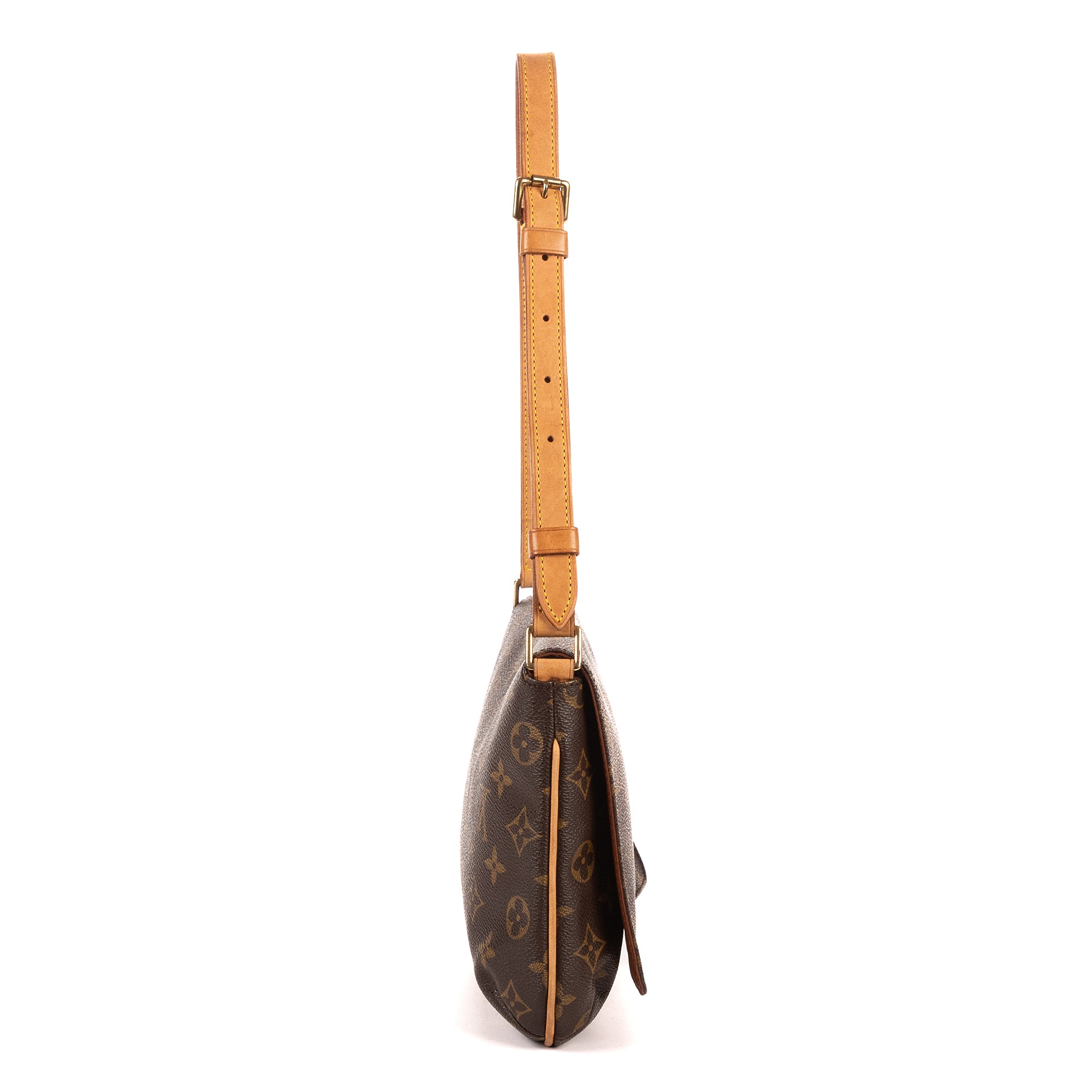 Bolso de Hombro Musette Tango Lona Monogram Marrón