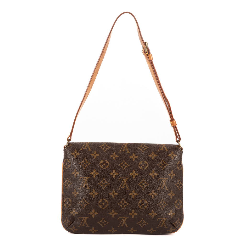 Bolso de Hombro Musette Tango Lona Monogram Marrón