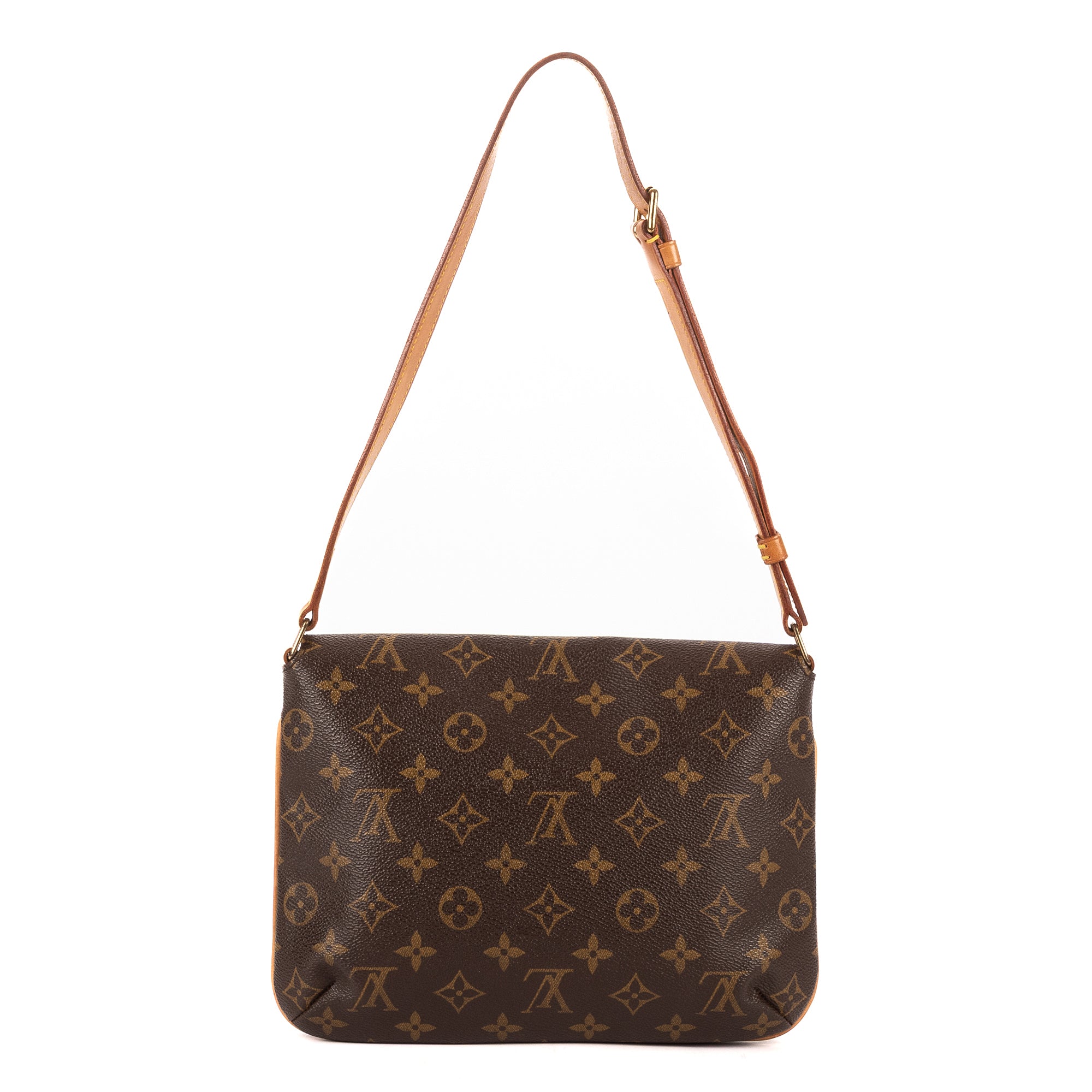 Bolso de Hombro Musette Tango Lona Monogram Marrón