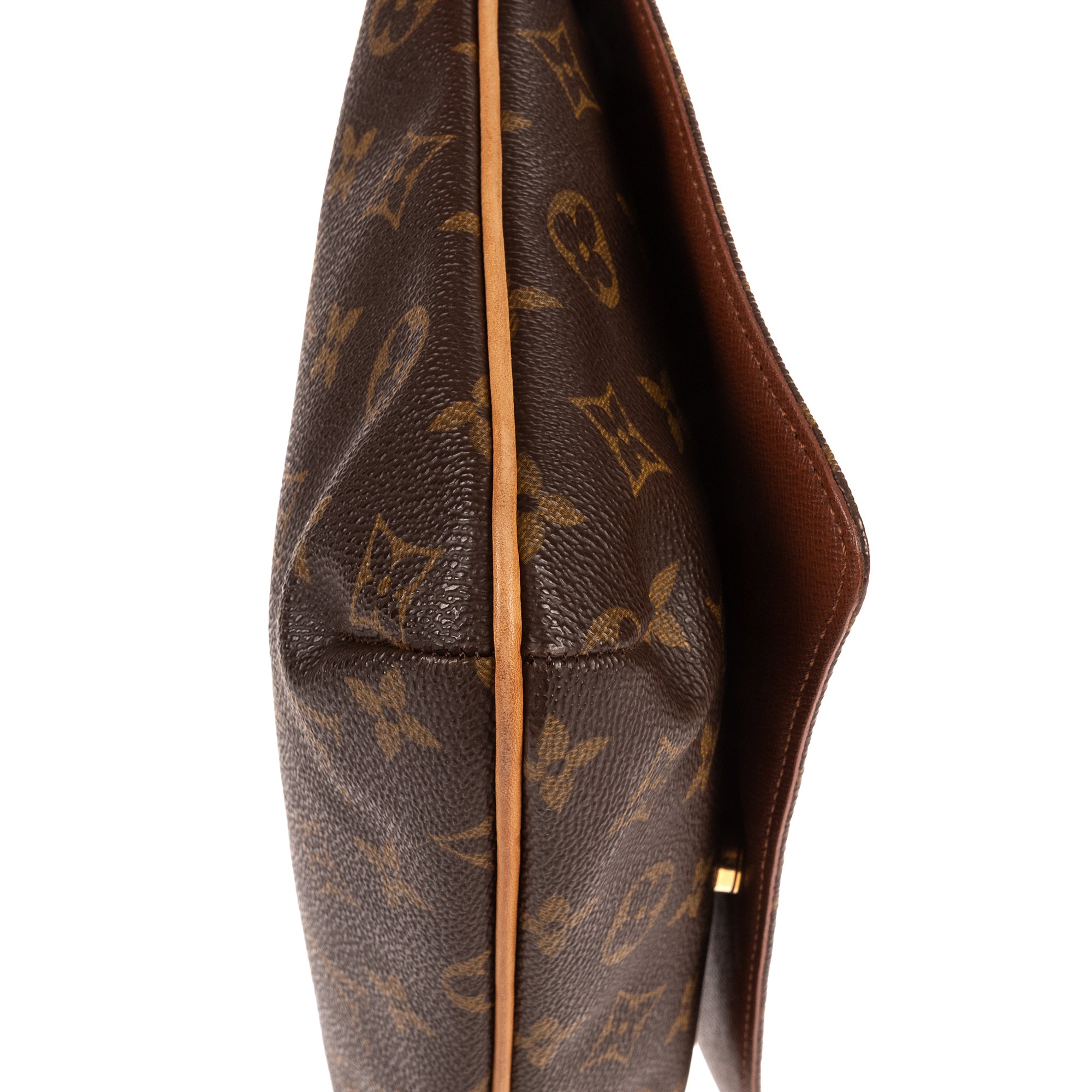 Bolso de Hombro Musette Tango Lona Monogram Marrón