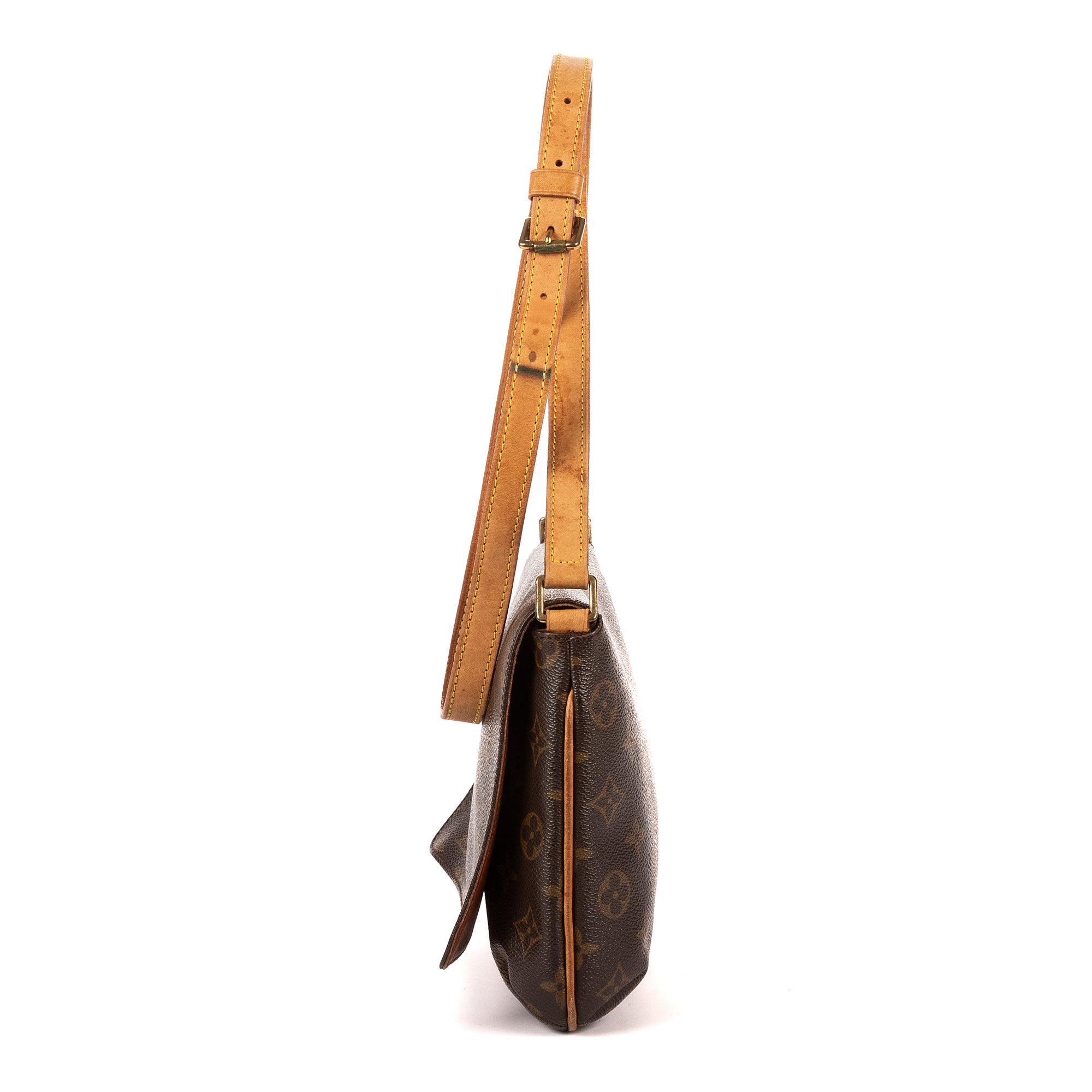 Bolso de hombro Musette Tango Lona Monogram Marrón