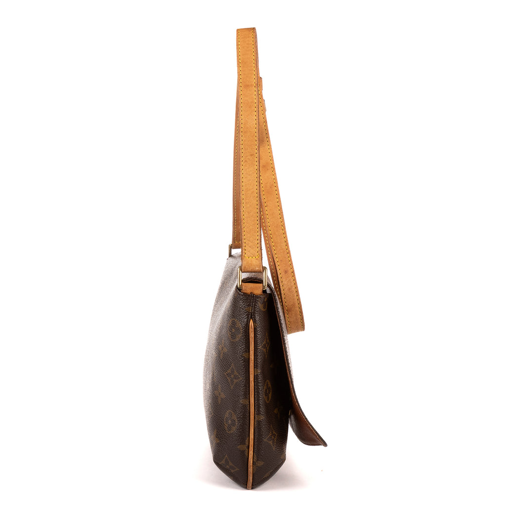 Bolso de hombro Musette Tango Lona Monogram Marrón