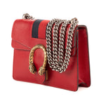 Shoulder Bag Dionysus Mini Red Pebbled Leather