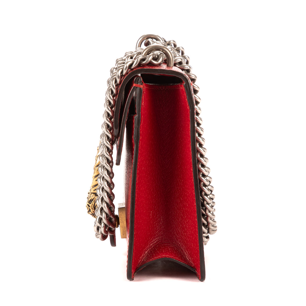Shoulder Bag Dionysus Mini Red Pebbled Leather