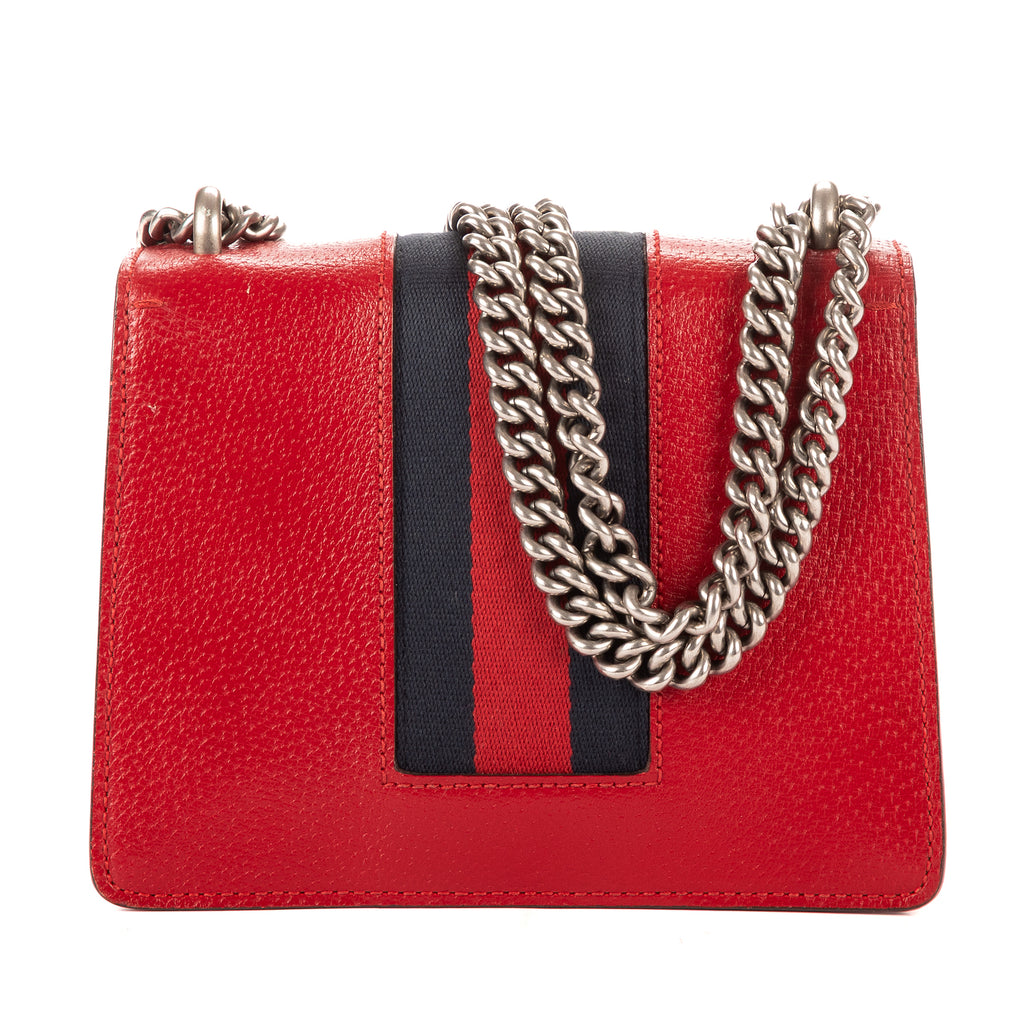 Shoulder Bag Dionysus Mini Red Pebbled Leather