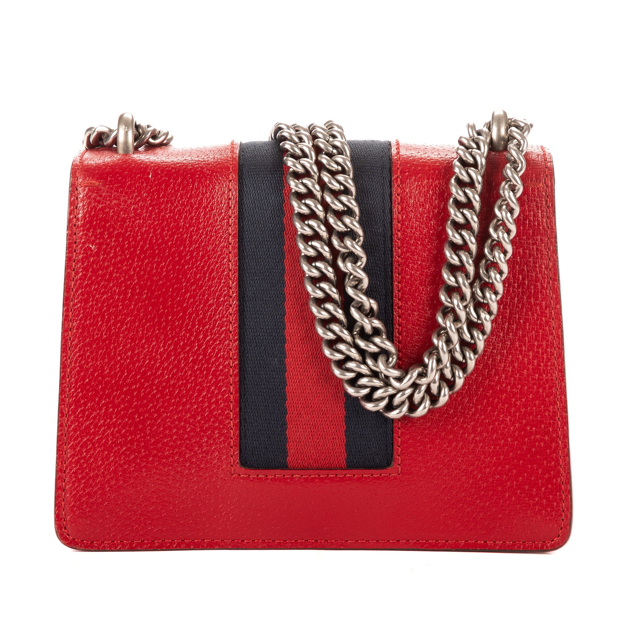 Shoulder Bag Dionysus Mini Red Pebbled Leather