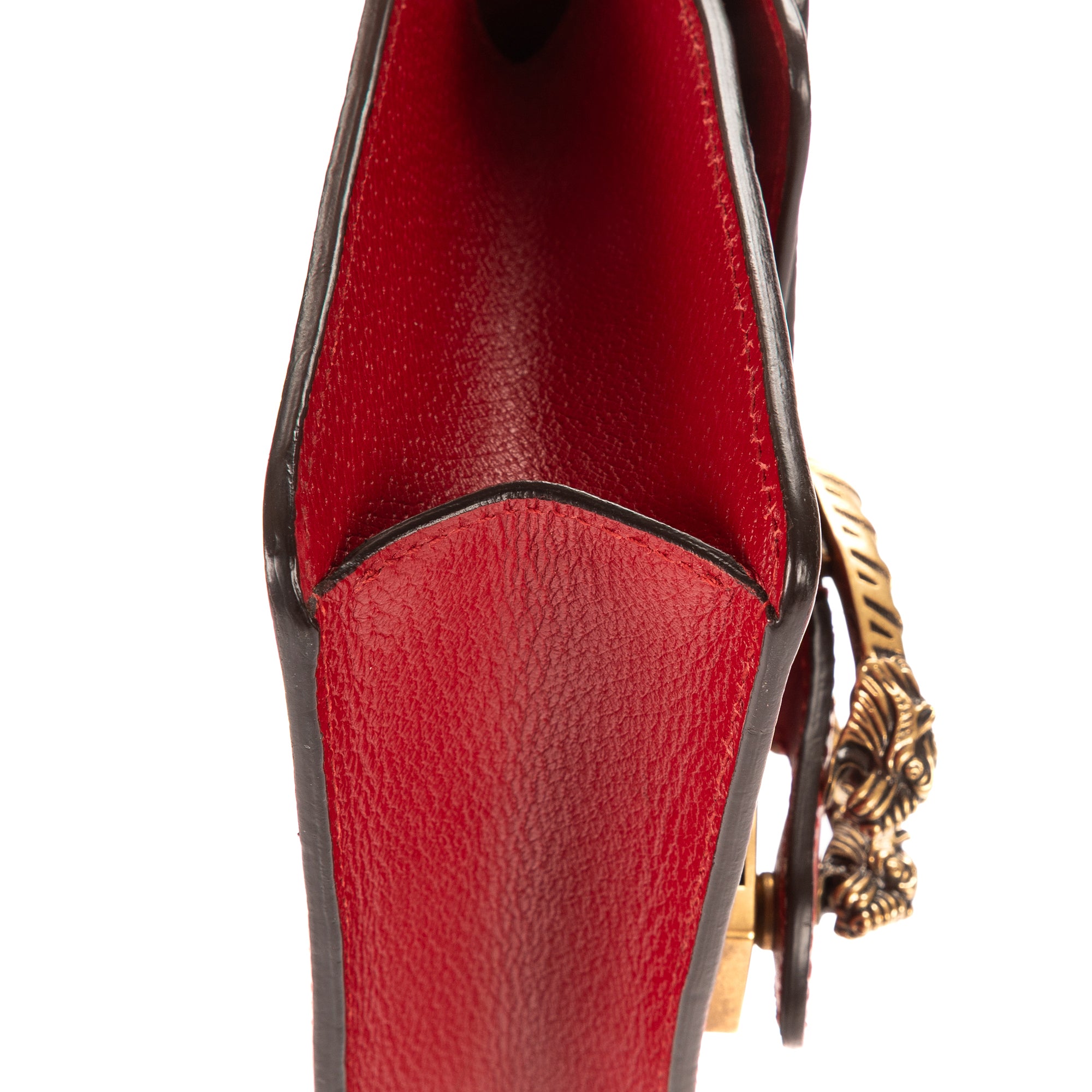 Shoulder Bag Dionysus Mini Red Pebbled Leather