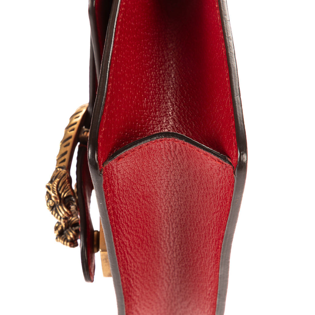Shoulder Bag Dionysus Mini Red Pebbled Leather