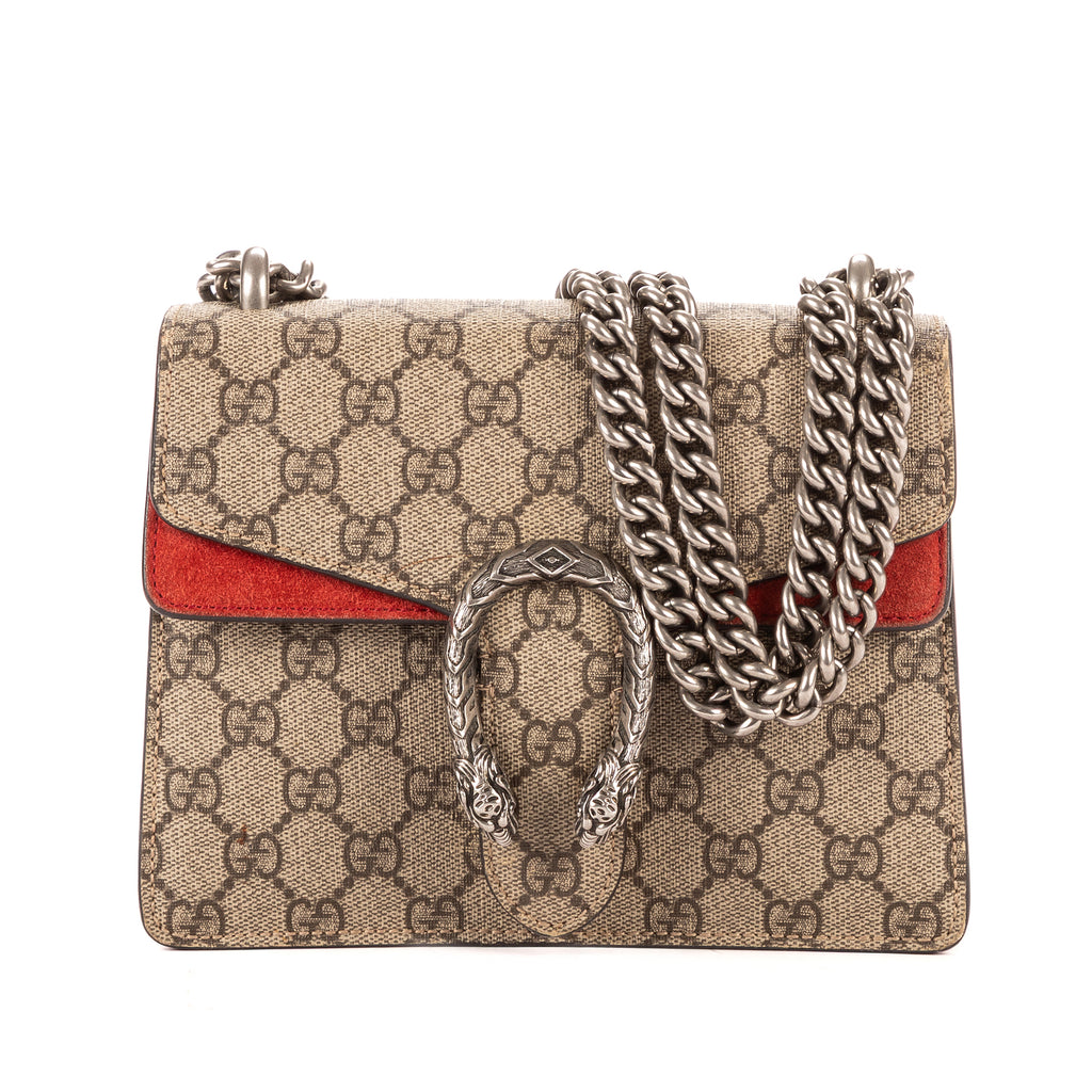 Shoulder Bag Blooms Dionysus Mini Beige Blooms Supreme Coated Canvas