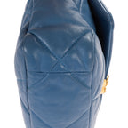 Shoulder Bag Classic 19 Flap Blue Lambskin Quilted Leather