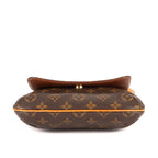 Bolso de hombro Musette Salsa marrón en lona con monograma