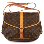Shoulder Bag Saumur GM Brown Monogram Canvas