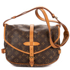Shoulder Bag Saumur PM Brown Monogram Canvas