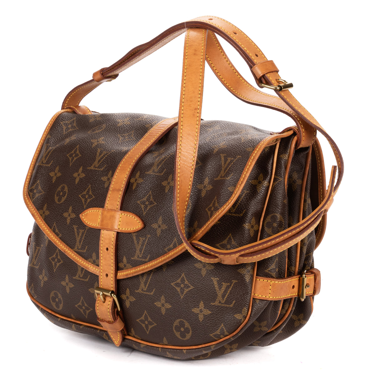 Shoulder Bag Saumur PM Brown Monogram Canvas