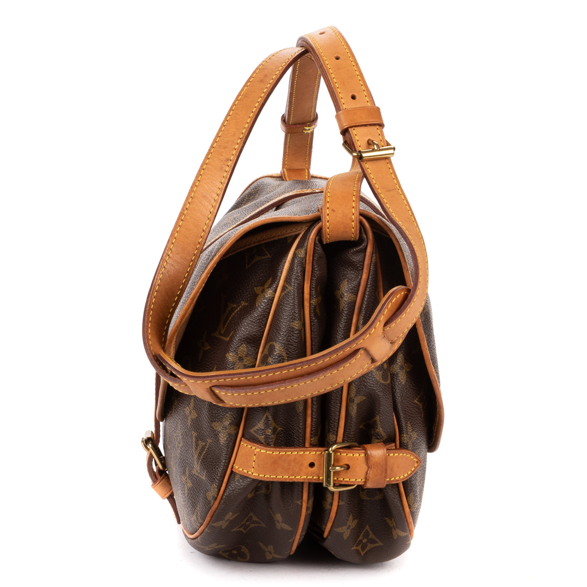 Shoulder Bag Saumur PM Brown Monogram Canvas