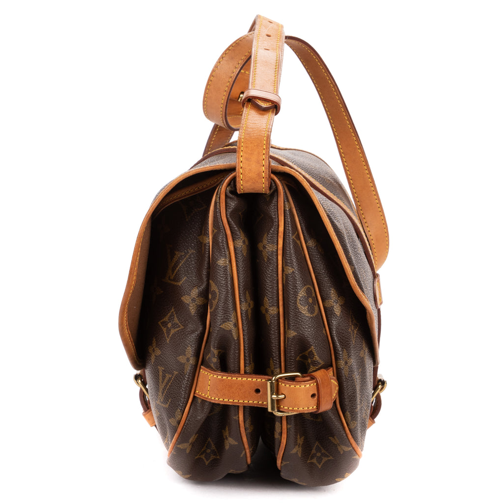 Shoulder Bag Saumur PM Brown Monogram Canvas