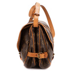 Shoulder Bag Saumur PM Brown Monogram Canvas