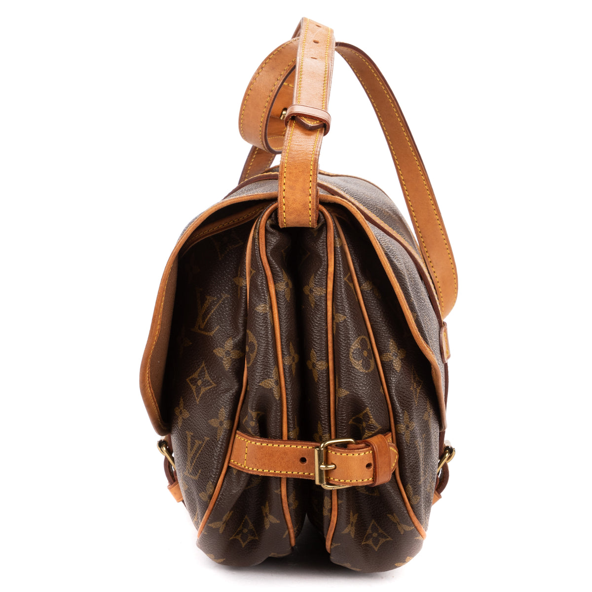 Shoulder Bag Saumur PM Brown Monogram Canvas