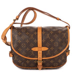 Shoulder Bag Saumur PM Brown Monogram Canvas