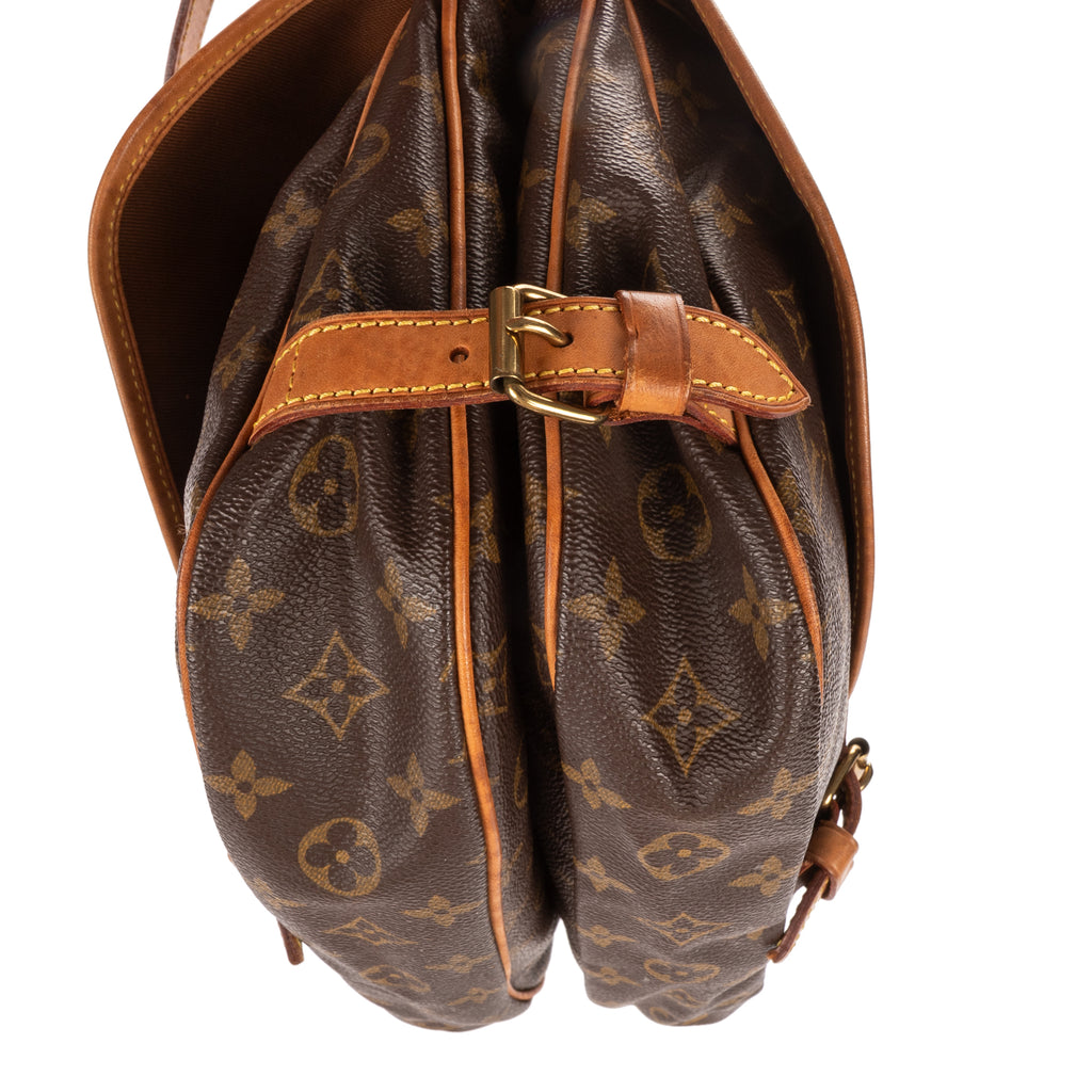 Shoulder Bag Saumur PM Brown Monogram Canvas