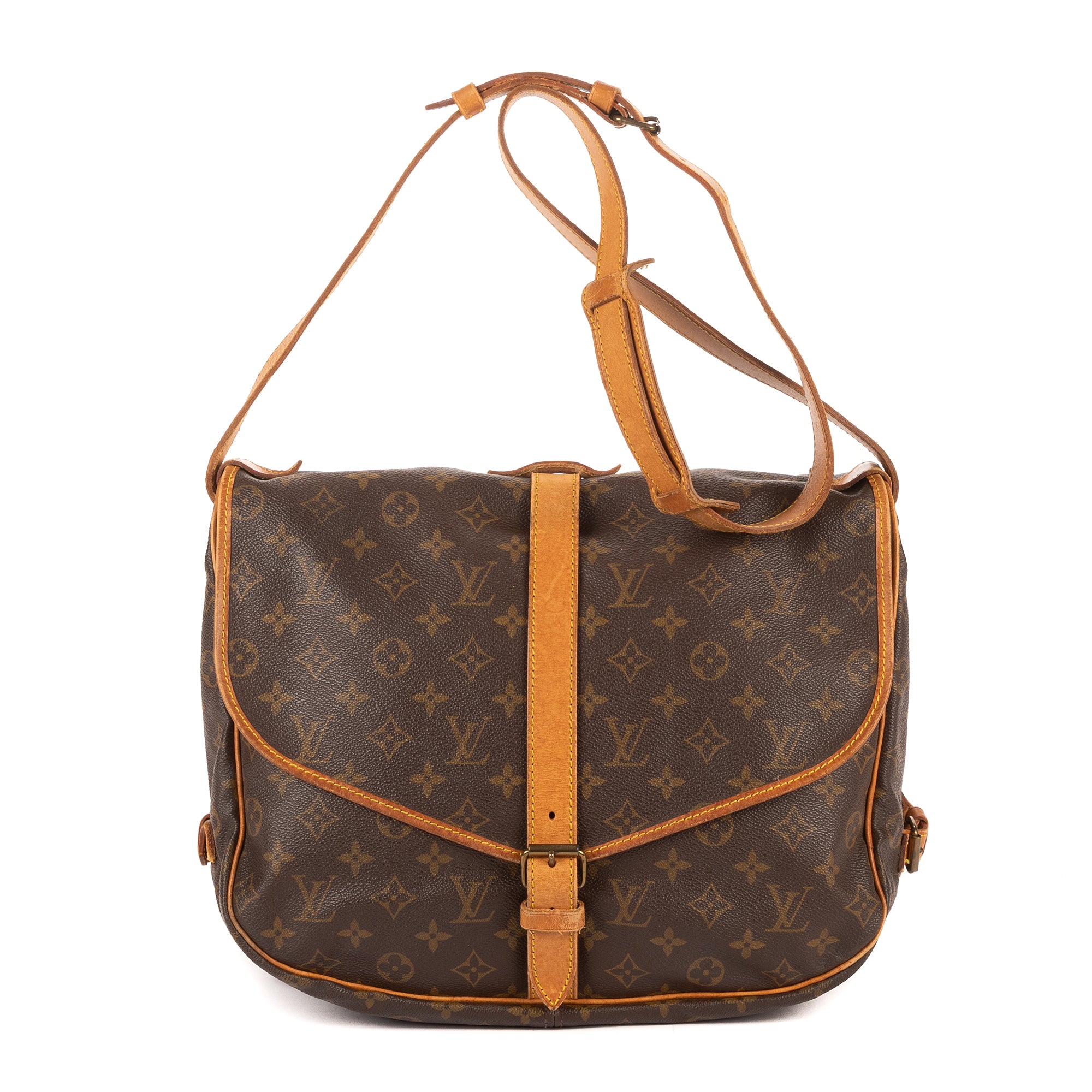 Bolso de hombro Saumur GM Lona Monogram Marrón