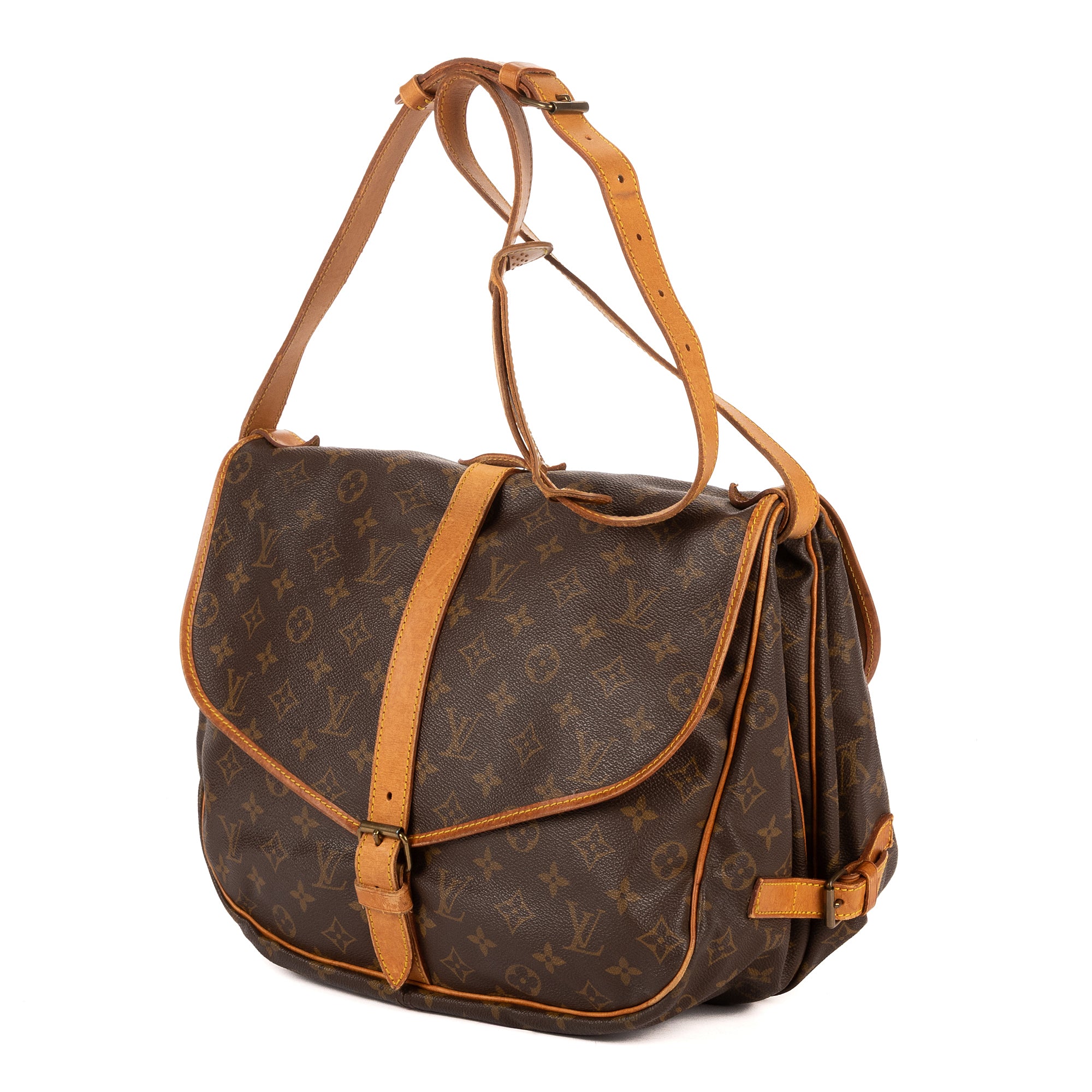 Bolso de hombro Saumur GM Lona Monogram Marrón