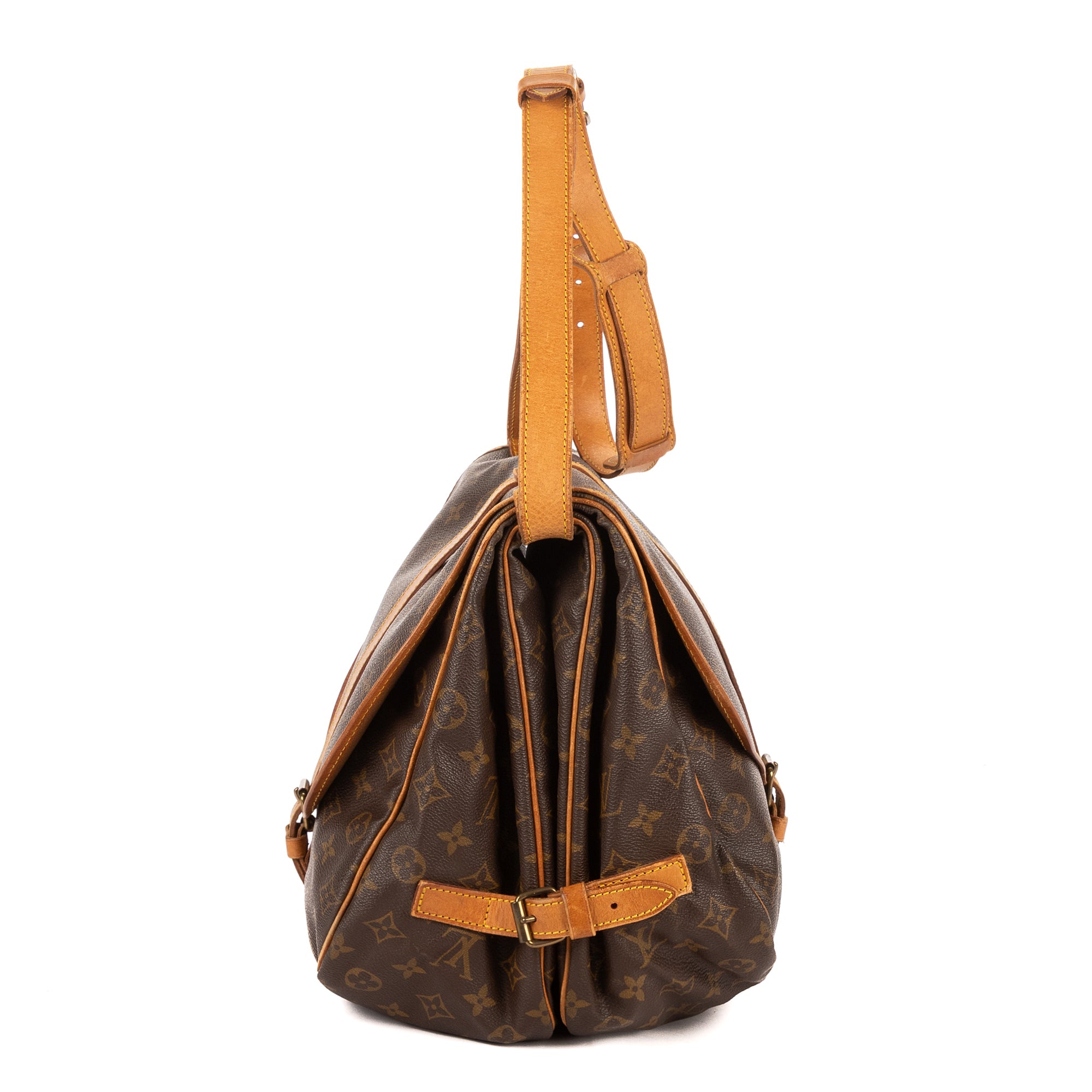 Bolso de hombro Saumur GM Lona Monogram Marrón