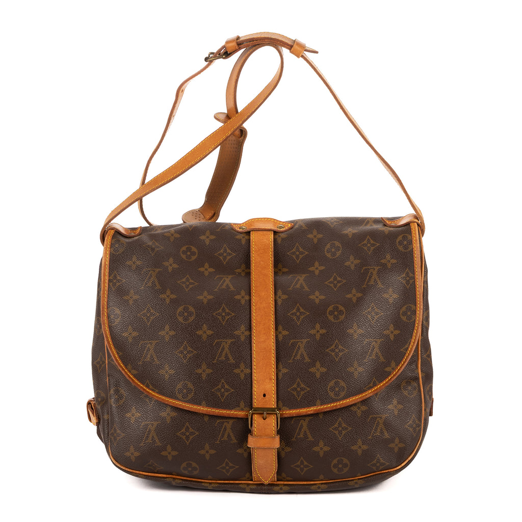 Bolso de hombro Saumur GM Lona Monogram Marrón