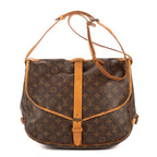 Bolso de hombro Saumur GM Lona Monogram Marrón