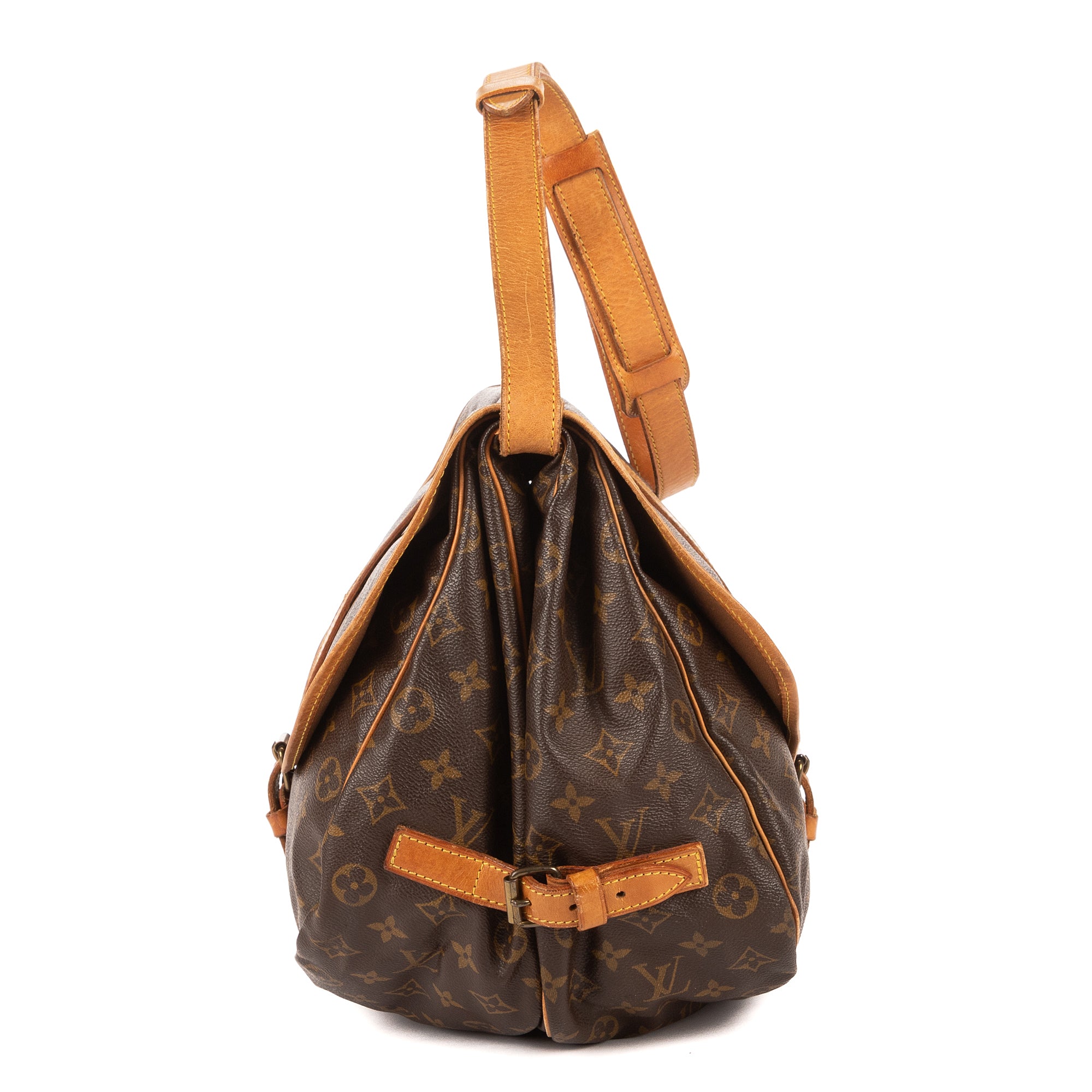 Bolso de hombro Saumur GM Lona Monogram Marrón