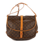 Bolso de hombro Saumur GM Lona Monogram Marrón