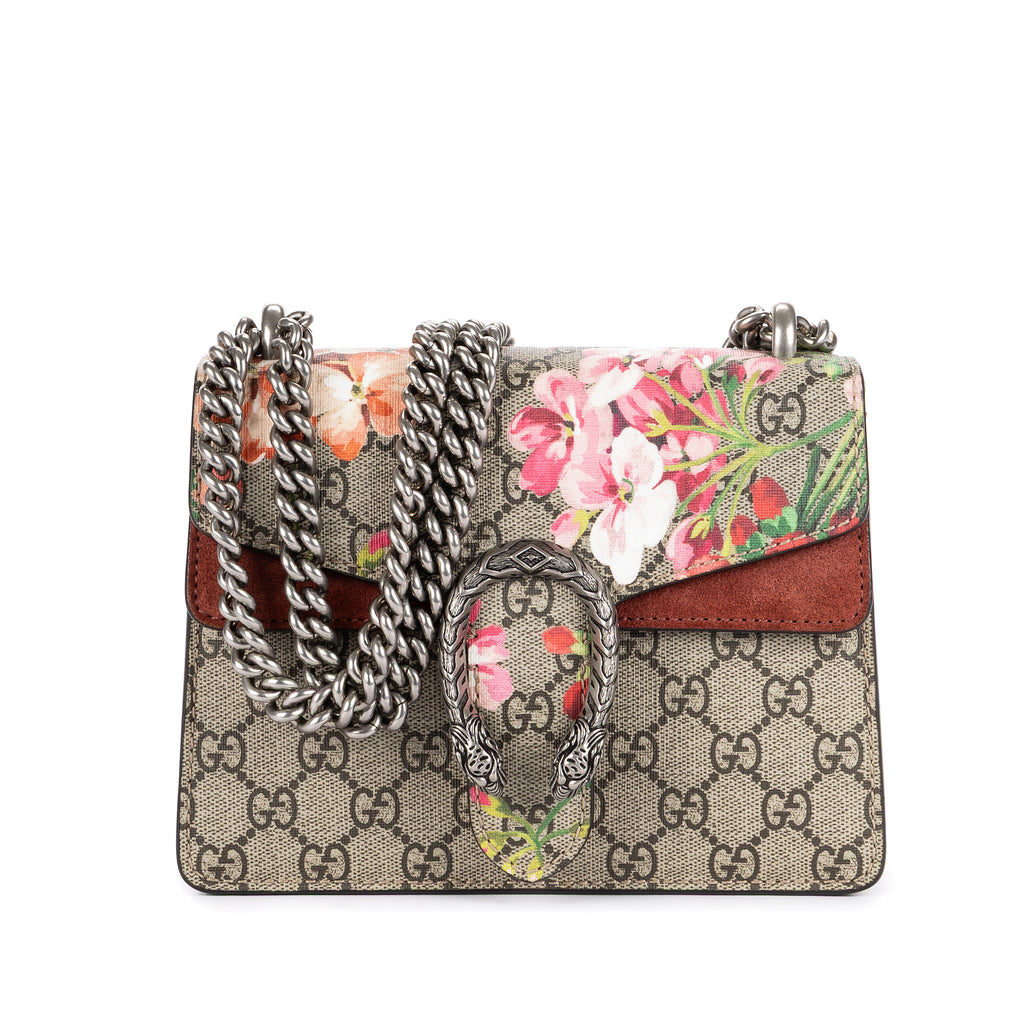 Shoulder Bag Blooms Dionysus Mini Beige Blooms Supreme Coated Canvas